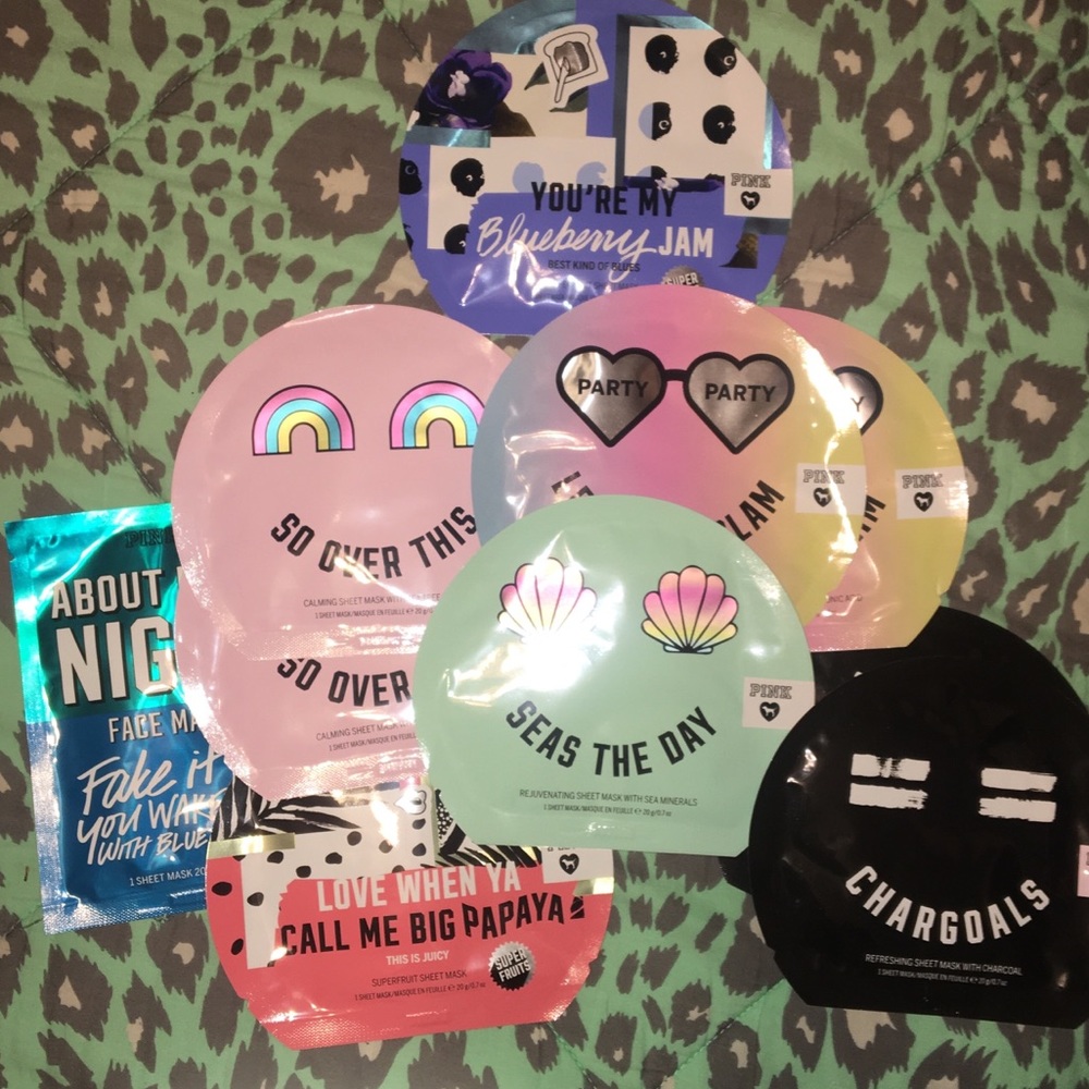 Vs PINK Sheet Face Mask Beauty Bundle Of 10